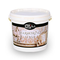 Marmorino Style — Натуральное известковое покрытие передает структуру натурального мрамора в разнообразных оттенках и полутонах. Отличается высокой стойкостью к загрязнениям, выдерживает длительное давление воды и пара, обладает сильными противогрибковыми свойствами
